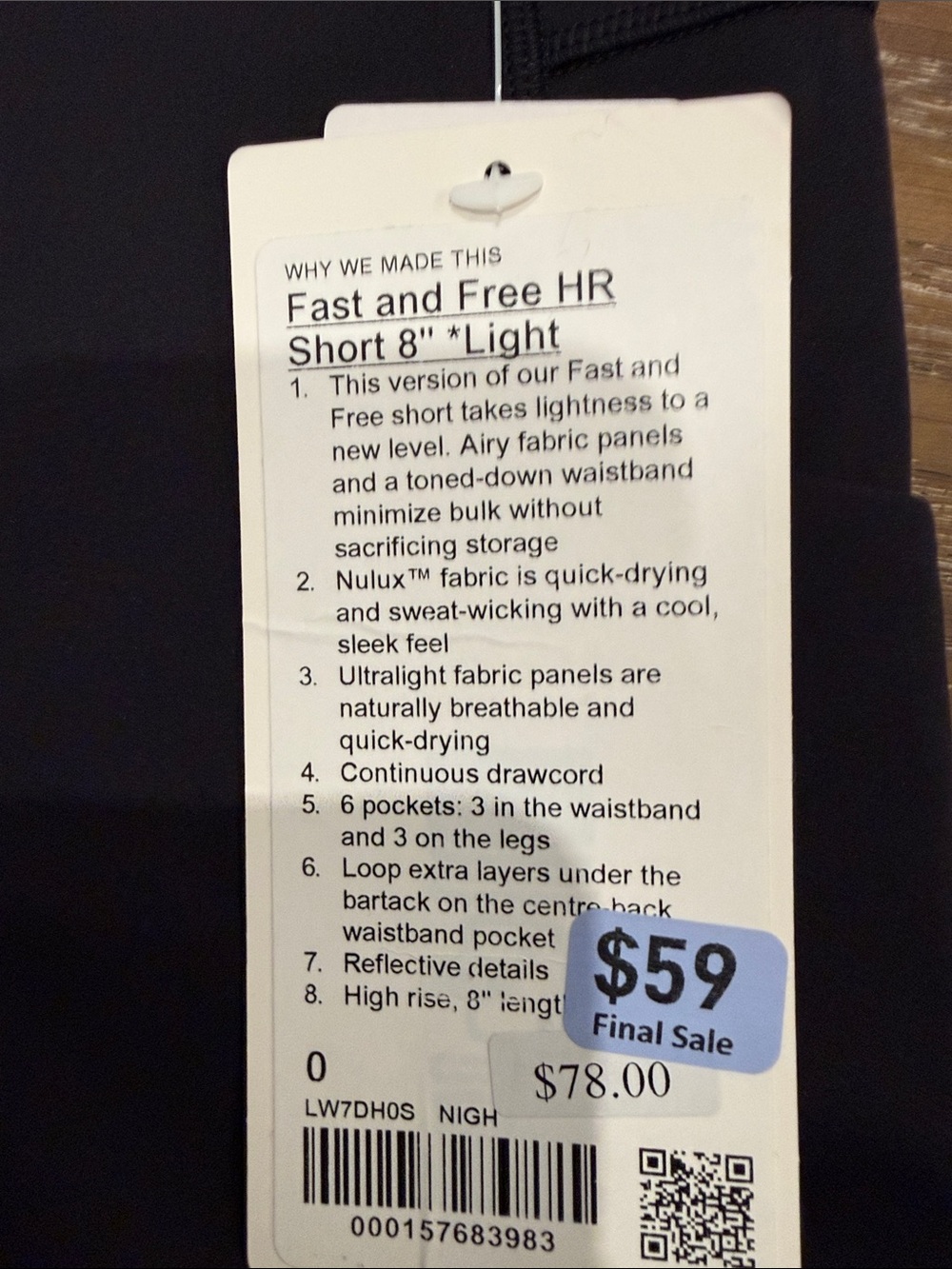 lululemon athletica Black Women’s Fast and Free HR Short 8" - Picture 5 of 15